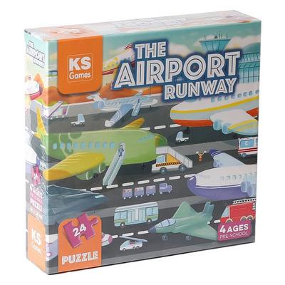 Ks Games 32707 Okul Öncesi Puzzle 4 Yaş 24 Parça The Airport Runway
