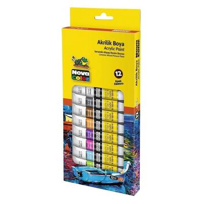 Nova Color Akrilik Boya Tüp 12 Renk