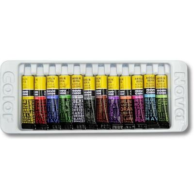 Nova Color Nc-289 Tüp Akrilik Boya 12 Renk