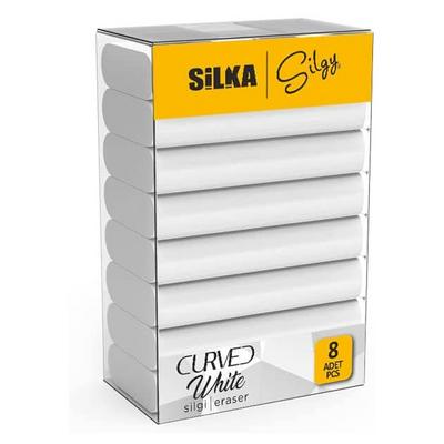 Silka Sg52 Silgi Curved Beyaz 8'Li Paket