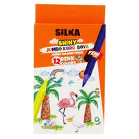 Silka Shiny Jumbo Üçgen Kuru Boya 12 Renk Tam Boy