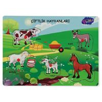 Play Wood Ahşap Tutmalı Yapboz Çiftlik Hayvanları