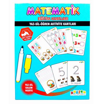 Matematik Eğitim Kartları Yaz Sil Öğren Aktivite Kartları