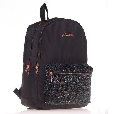 Kaukko Bright Sırt Çantası K1524 Taşlı Siyah