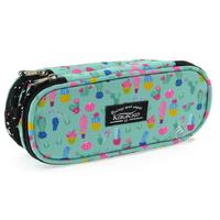 Kaukko Nature Özel Bölmeli Katlı Kalem Çantası K2178 Turkuaz Kaktüs