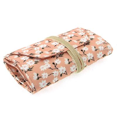 Kaukko Roll Art Kalem Çantası K2189 Somon Çiçekli