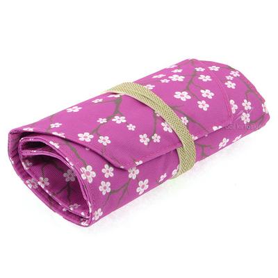 Kaukko Roll Art Kalem Çantası K2190 Fuşya Çiçekli