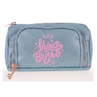 Kaukko Sparkle Plump Kalem Çantası K2308 Gri