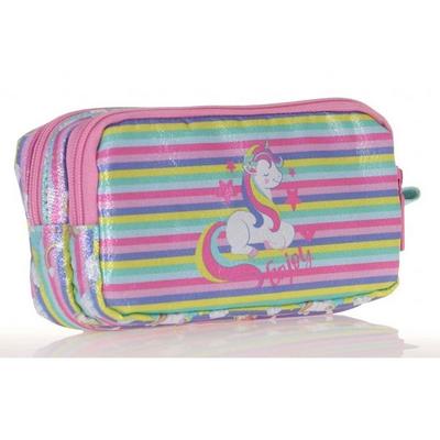 Kaukko Kids&Love Unicorn Kalem Çantası L8065 Aynalı Simli