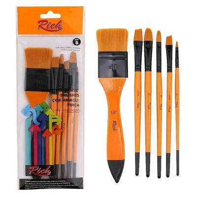 Rich No:8 Zemin Fırça Karma 6'Lı Set