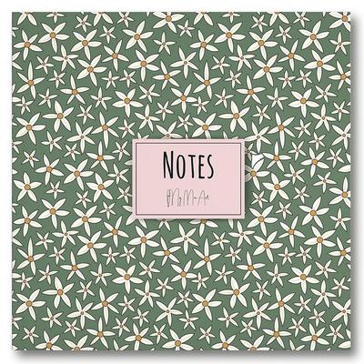 My Mia Art Mıa-004 Kenar Baskılı Kare Defter 16X16 120 Sayfa Yeşil Papatya