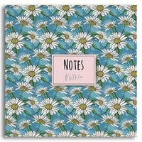 My Mia Art Mıa-004 Kenar Baskılı Kare Defter 16X16 120 Sayfa Beyaz Papatya