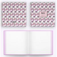 My Mia Art Mıa-004 Kenar Baskılı Kare Defter 16X16 120 Sayfa Pembe Lale