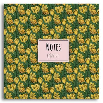 My Mia Art Mıa-004 Kenar Baskılı Kare Defter 16X16 120 Sayfa Sarı Manolya