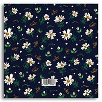 My Mia Art Mıa-004 Kenar Baskılı Kare Defter 16X16 120 Sayfa Mavi Papatya