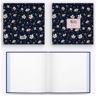 My Mia Art Mıa-004 Kenar Baskılı Kare Defter 16X16 120 Sayfa Mavi Papatya