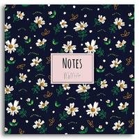 My Mia Art Mıa-004 Kenar Baskılı Kare Defter 16X16 120 Sayfa Mavi Papatya