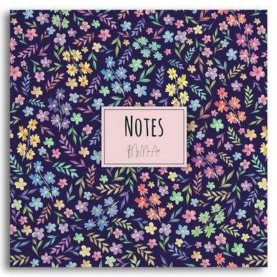 My Mia Art Mıa-004 Kenar Baskılı Kare Defter 16X16 120 Sayfa Kır Çiçeği