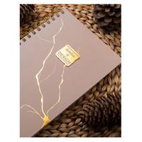 Denden Dd-002 Mermer Karton Kapaklı Spiralli Defter 17X24 224 Sayfa Çizgili Bej