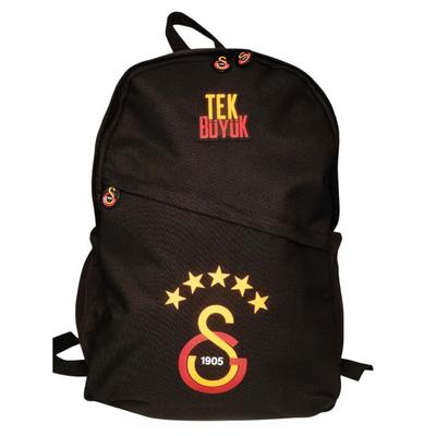 Galatasaray 25691 Sırt Çantası 5 Yıldız Detaylı Siyah