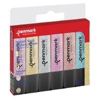 Penmark Fosforlu İşaretleme Kalemi 6 Renk Set Simli Metalik