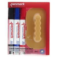 Penmark Hs-305-Tk3s Beyaz Yazı Tahtası Kalemi Ve Silgisi Set