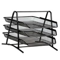 Ente Dk0686 Perfore Metal Evrak Rafı 3 Katlı Siyah