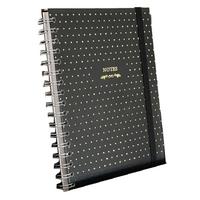 Victoria's Journals Sert Kapaklı Spiralli Defter 17X24 90Gr Çizgili Siyah