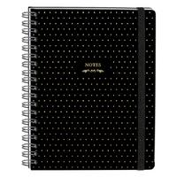 Victoria's Journals Sert Kapaklı Spiralli Defter 17X24 90Gr Çizgili Siyah