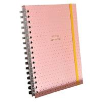 Victoria's Journals Sert Kapaklı Spiralli Defter 17X24 90Gr Çizgili Pudra
