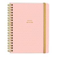 Victoria's Journals Sert Kapaklı Spiralli Defter 17X24 90Gr Çizgili Pudra