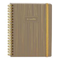 Victoria's Journals Sert Kapaklı Spiralli Defter 17X24 90Gr Çizgili Gri