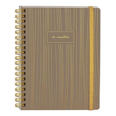 Victoria's Journals Sert Kapaklı Spiralli Defter 17X24 90Gr Çizgili Gri