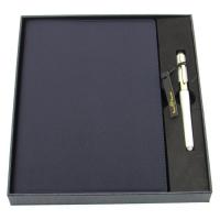 Victoria's Journals 1063 Kutulu Esnek Defter Kalem Set 18X26 Çizgili Lacivert