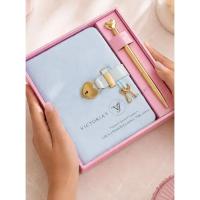 Victoria's Journals Hush Hush Kilitli Defter Kutulu Kalemli Set Mavi