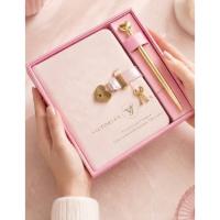 Victoria's Journals Hush Hush Kilitli Defter Kutulu Kalemli Set Pudra