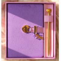 Victoria's Journals Hush Hush Kilitli Defter Kutulu Kalemli Set Mor