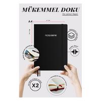 Victoria's Journals Premium Nota Bene A4 Defter Çizgili Siyah