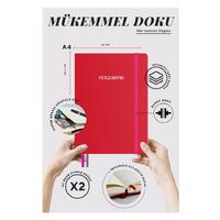 Victoria's Journals Premium Nota Bene A4 Defter Çizgili Kırmızı