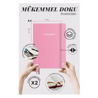 Victoria's Journals Premium Nota Bene A4 Defter Çizgili Pembe