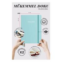 Victoria's Journals Premium Nota Bene A4 Defter Çizgili Turkuaz