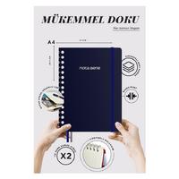 Victoria's Journals Premium Nota Bene A4 Spiralli Defter Çizgili Lacivert