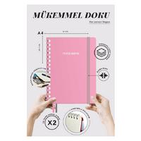 Victoria's Journals Premium Nota Bene A4 Spiralli Defter Çizgili Pembe