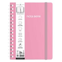 Victoria's Journals Premium Nota Bene A4 Spiralli Defter Çizgili Pembe