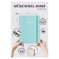 Victoria's Journals Premium Nota Bene A4 Spiralli Defter Çizgili Turkuaz