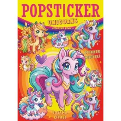 Lama Toys Stickerlı Boyama Kitabı Unicorns