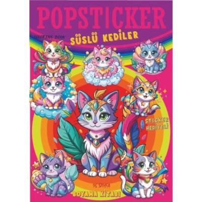 Lama Toys Stickerlı Boyama Kitabı Süslü Kediler