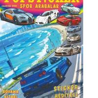 Lama Toys Stickerlı Boyama Kitabı Spor Arabalar