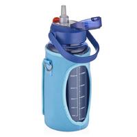 Vagon Life Vgn2115 Pipetli Kılıflı 1500Ml Plastik Matara Mavi