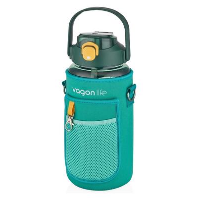 Vagon Life Vgn2115 Pipetli Kılıflı 1500Ml Plastik Matara Yeşil